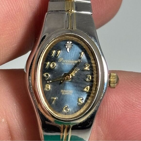 Precision by GRUEN GP418L Diamond Quartz Women's Watch Sz. 6.2"‎ New Battery - Picture 1 of 4